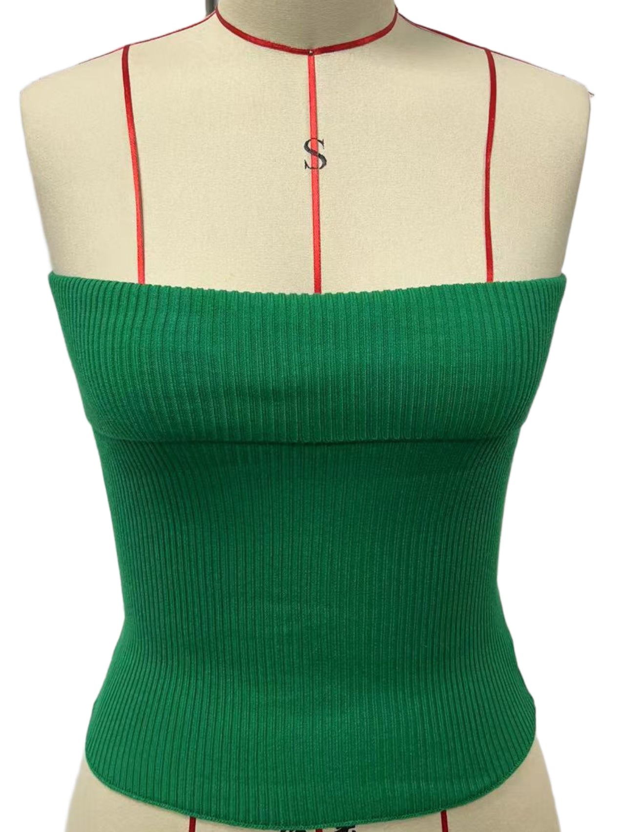Women Knit Strapless Crop Top Cute Strentchable Tube Tops