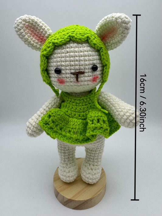 Cute Handmade Crochet Rabbit Plush Toy for Kids and Home Decor - handmadeknit