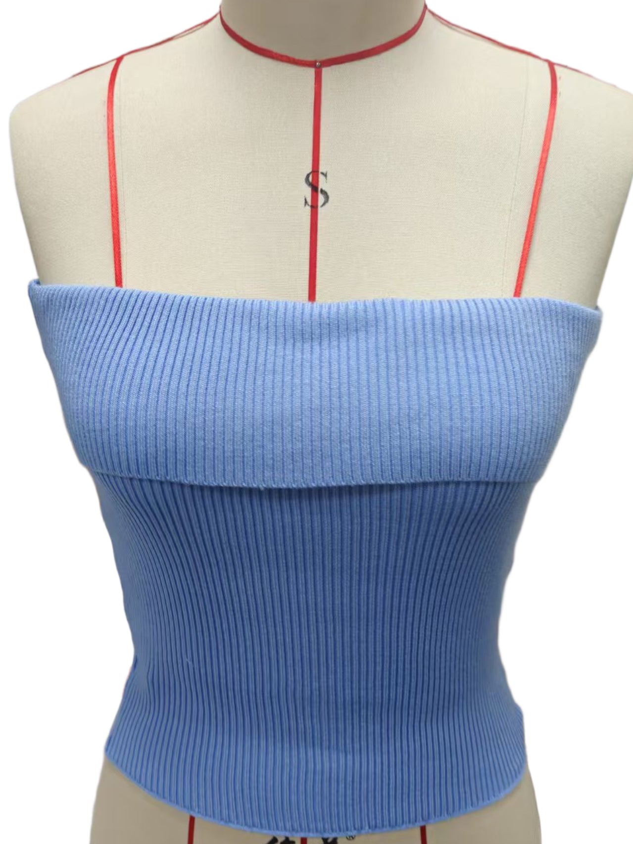 Women Knit Strapless Crop Top Cute Strentchable Tube Tops - handmadeknit