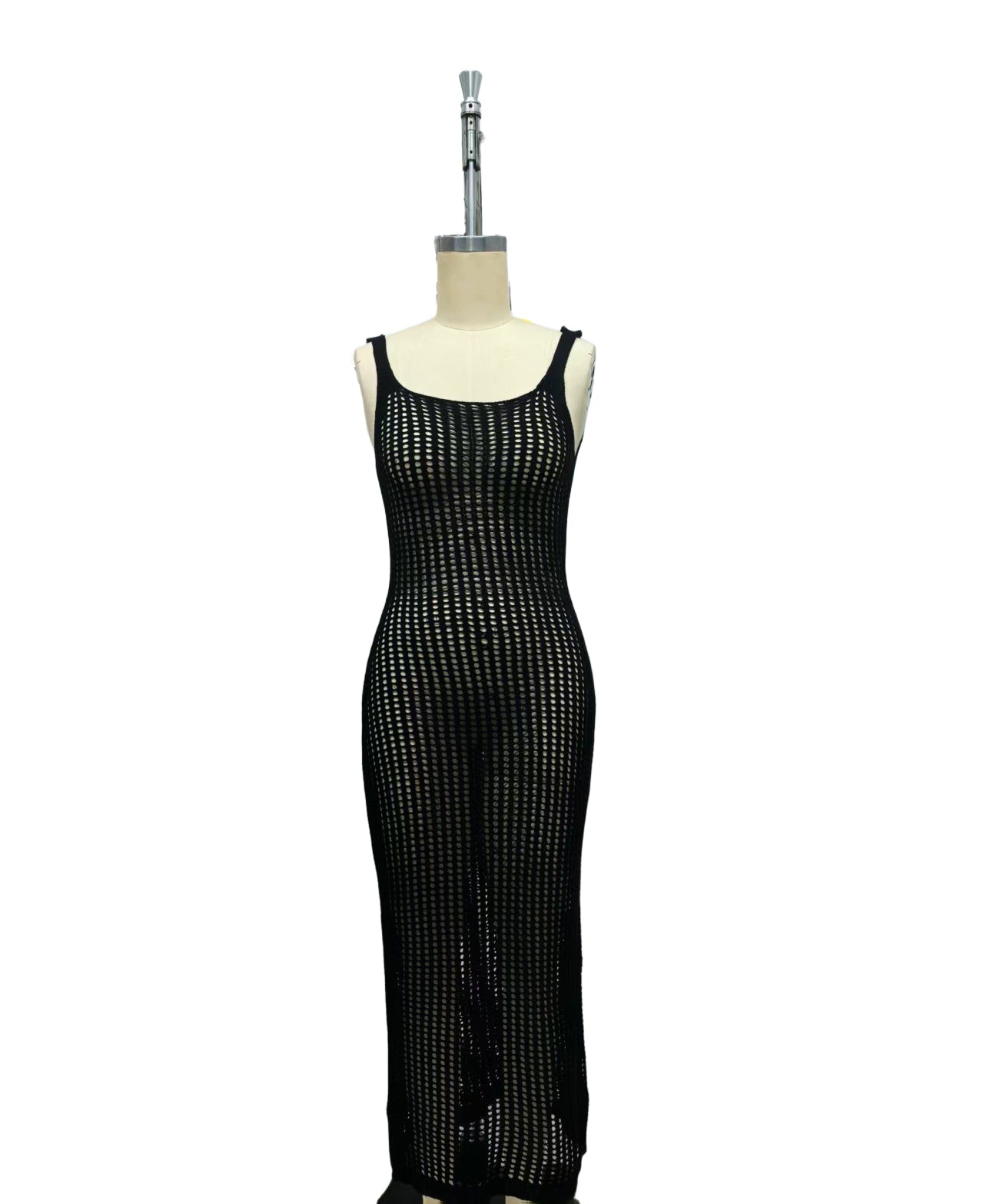 Summer Crochet Knit Maxi Dress Beach Party Outfit for Women - handmadeknit