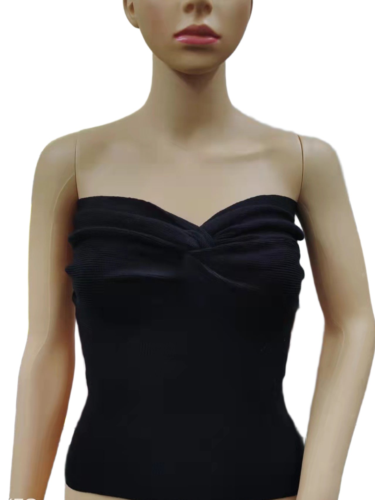 Women Strapless Tube Tops Knit Off Shoulder Sweater Vest - handmadeknit