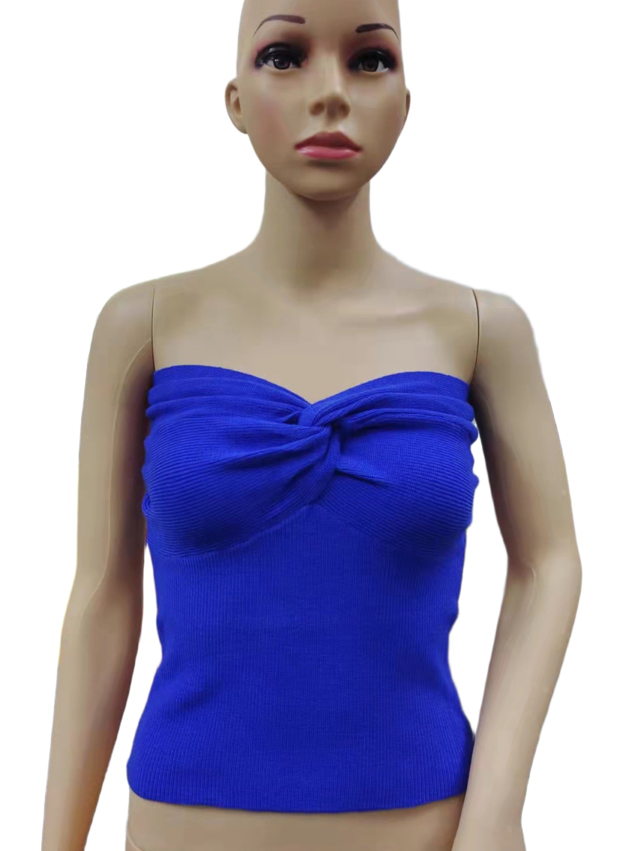 Women Strapless Tube Tops Knit Off Shoulder Sweater Vest - handmadeknit