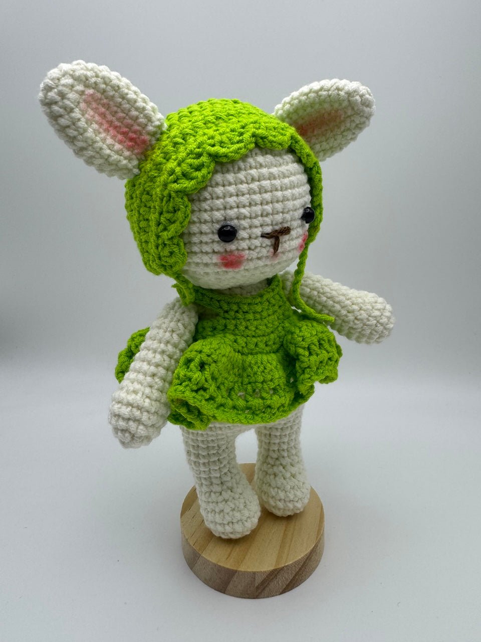 Cute Handmade Crochet Rabbit Plush Toy for Kids and Home Decor - handmadeknit