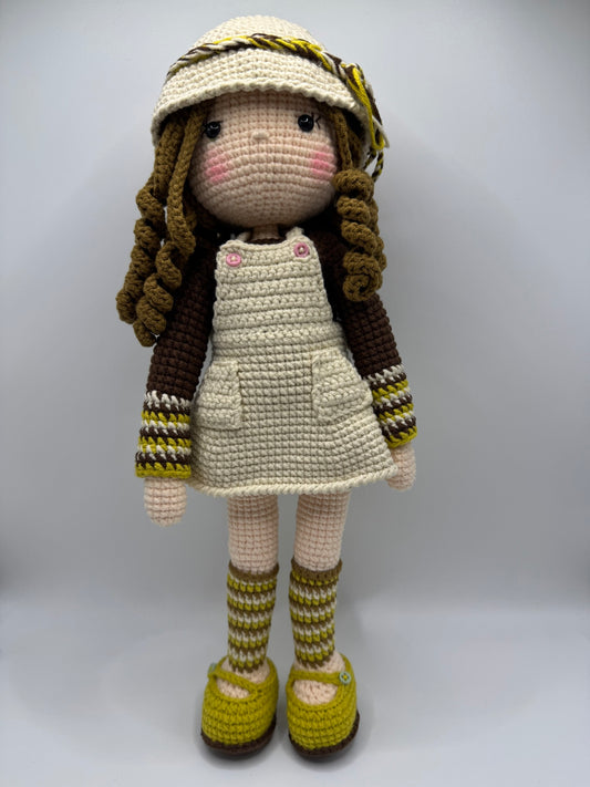 Adorable Handmade Crochet Vintage Style Girl Doll Perfect Gift for Kids & Home Decor - handmadeknit