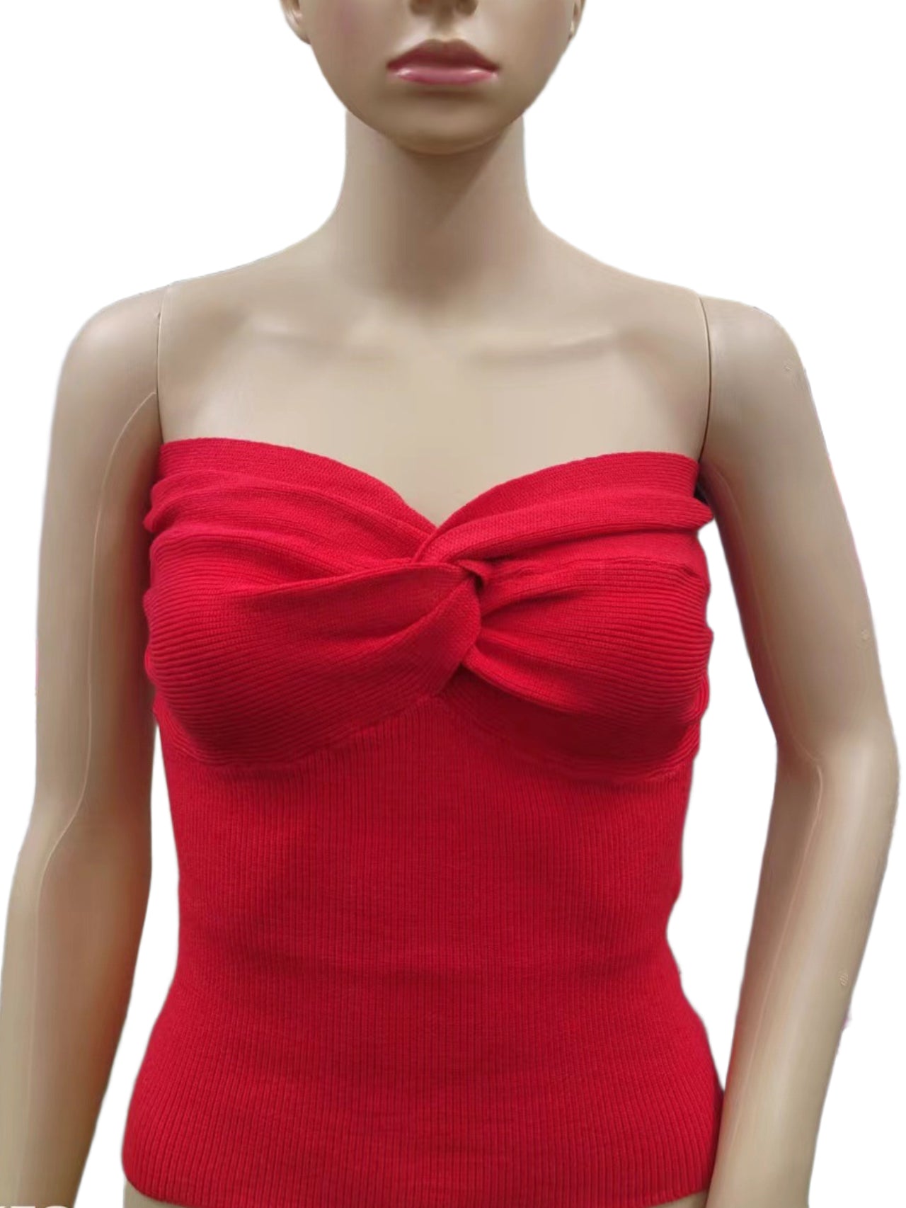 Women Strapless Tube Tops Knit Off Shoulder Sweater Vest - handmadeknit