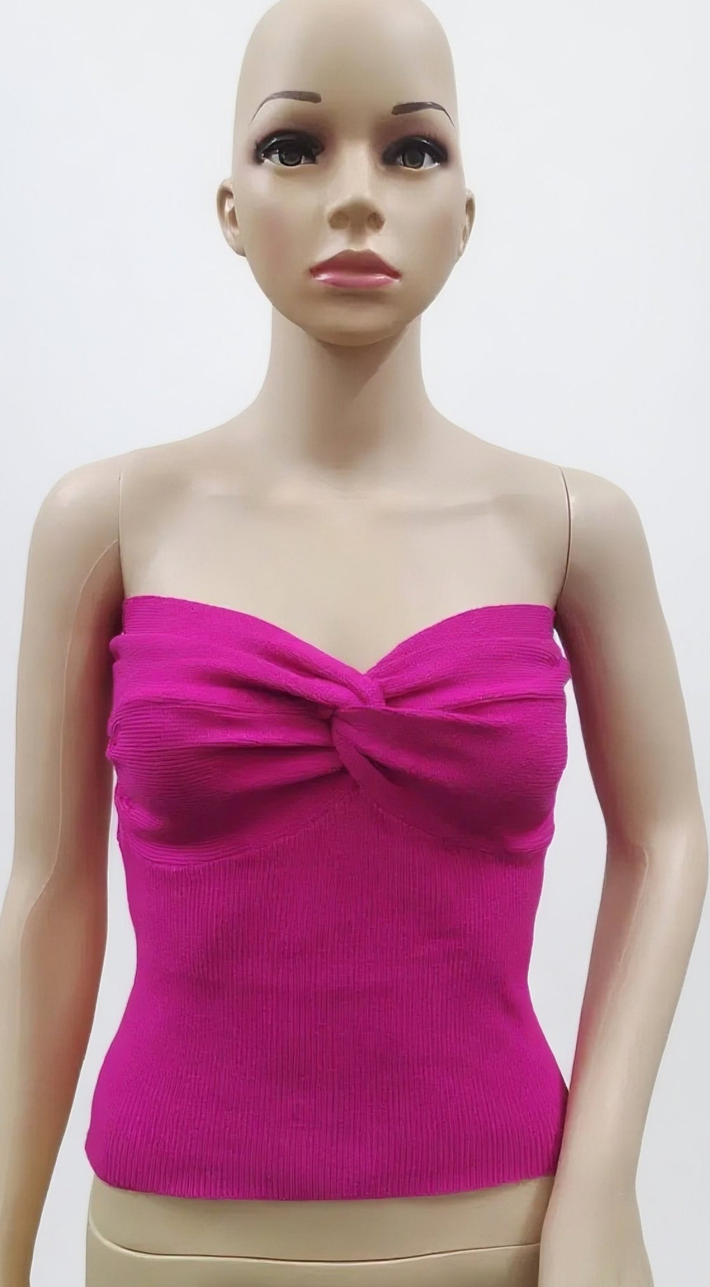 Women Strapless Tube Tops Knit Off Shoulder Sweater Vest - handmadeknit