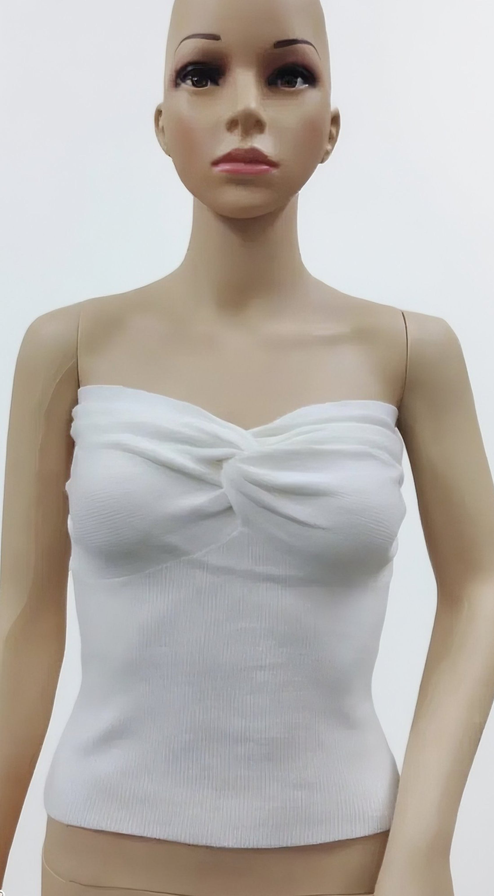 Women Strapless Tube Tops Knit Off Shoulder Sweater Vest - handmadeknit